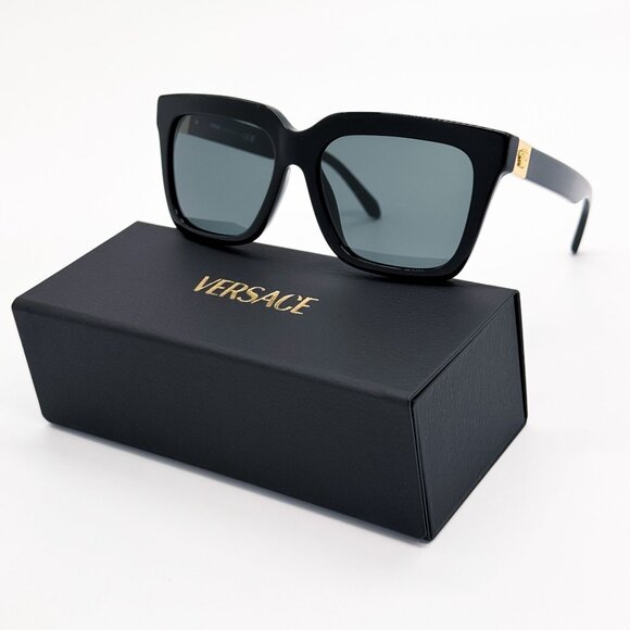 NEW VERSACE SUNGLASSES VE4498 GB1/87 BLACK/GRAY WOMEN EYEWEAR MOD 4498 GB1/87 main image 4